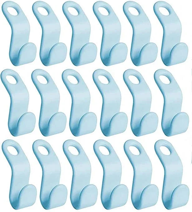 Plastic Hanger Connector Hooks – Space Saving Extender for Closet Organization
