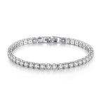 S925 Sterling Silver Zirconia Tennis Bracelet – 4mm Jewelry for Wedding Gift