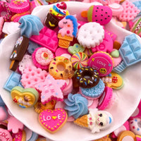 Kawaii Resin Food Flatbacks – Colorful Miniature Charms for DIY Craft Projects