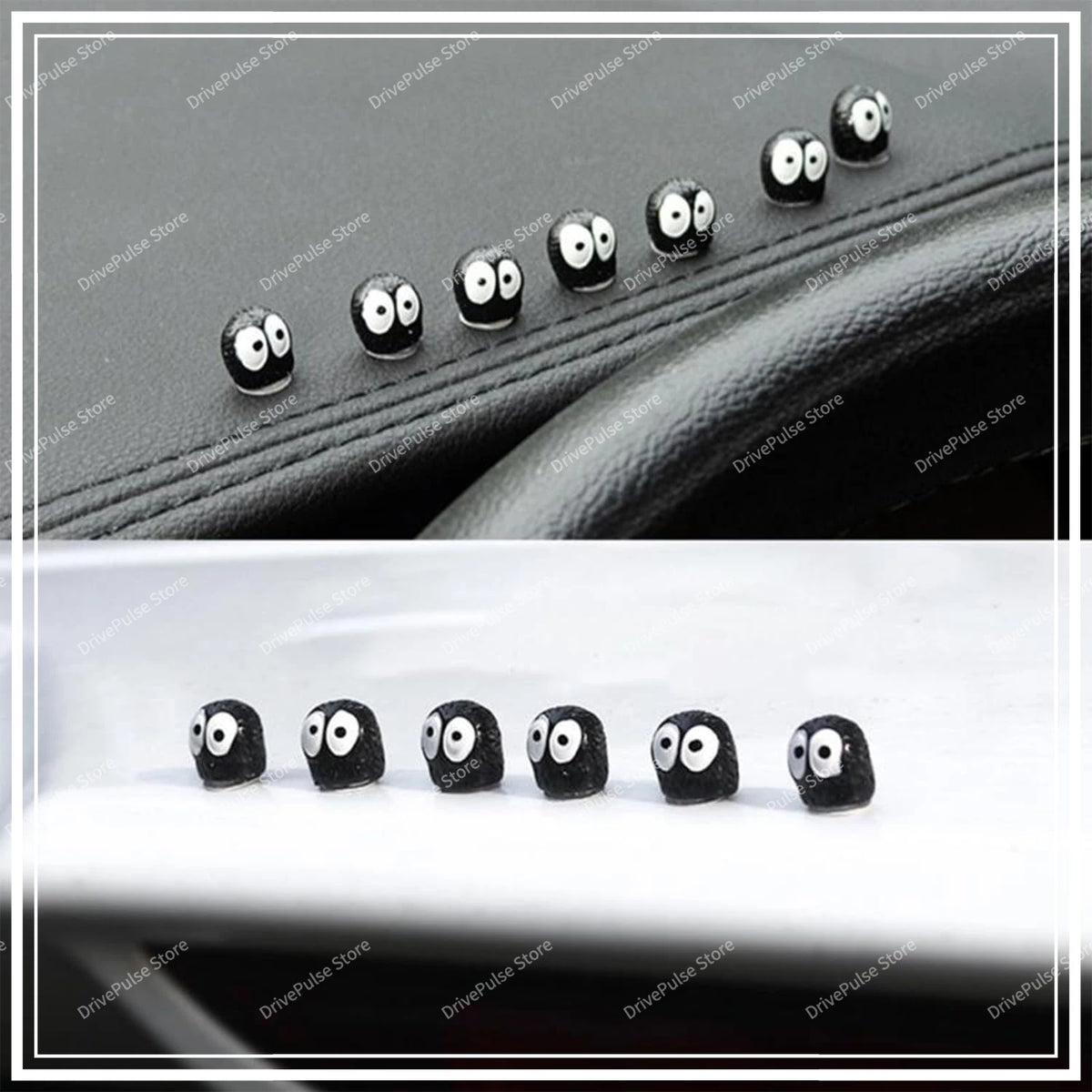 Soot Sprite Car Charms – Kawaii Anime Dashboard Mirror Decor for Fans