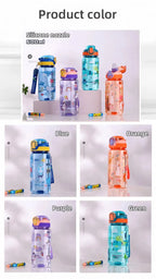 Dinosaur Plastic Water Bottle – 600ml Leakproof Sippy Cup for Kids
