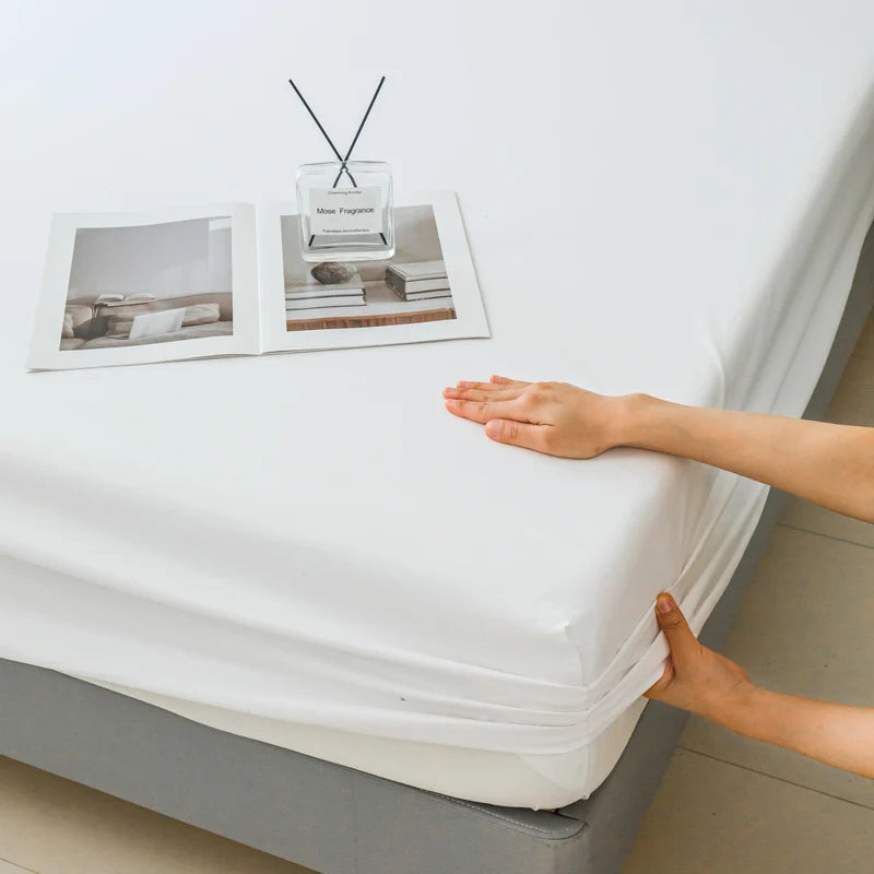 Waterproof Fitted Mattress Protector – Elastic Bed Cover for Home Bedding