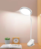 Rechargeable Clip-On LED Desk Lamp – Eye-Protection Light for Bedside Reading