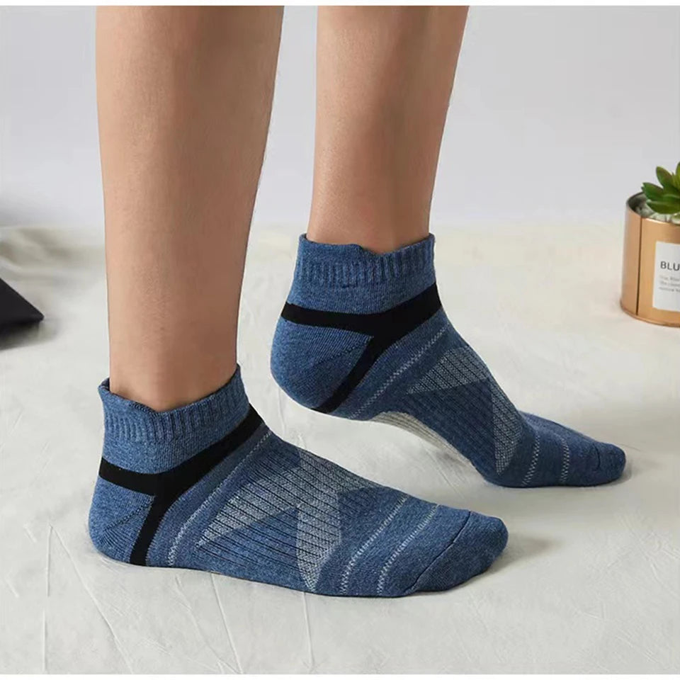 Breathable Cotton Ankle Socks – Men's Athletic Gear for Summer Outdoor Sports