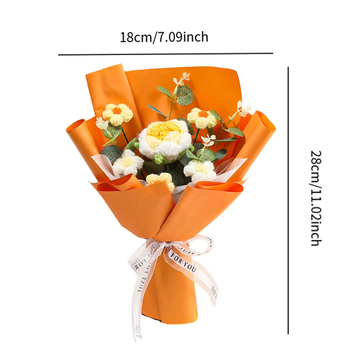 Handmade Crochet Flower Bouquet – Knitted Floral Decor for Gift Giving