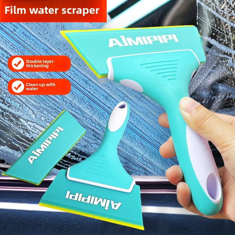 Double Layer Rubber Squeegee – Window Tint Scraper for Auto Detailing
