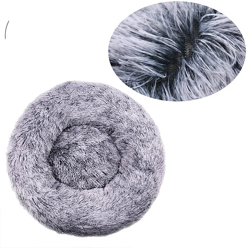 Plush Round Pet Bed – Soft Warm Nest for Large and Medium Dogs or Cats