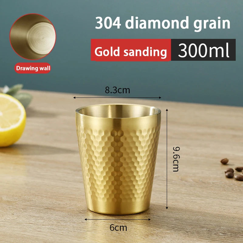 Stainless Steel Diamond Hammer Cup – Insulated Outdoor Camping Drinkware