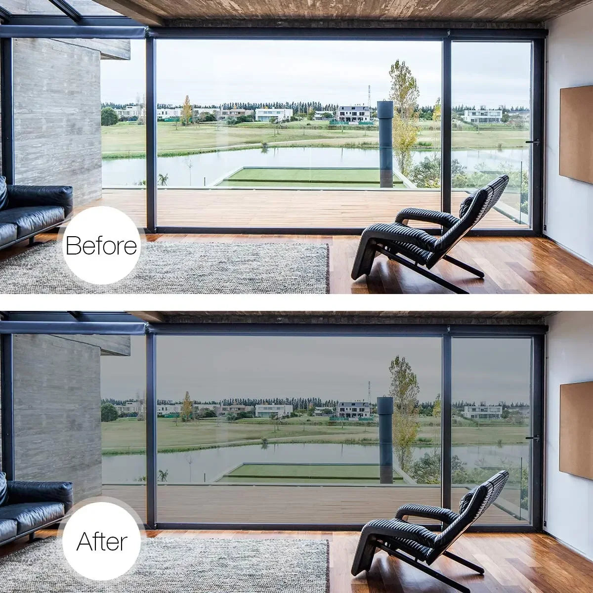 Reflective Window Film – Heat Control Privacy Sticker for Home Glass Tinting