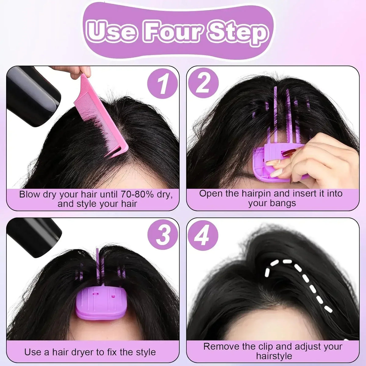 Volumizing Hair Root Clips – Fluffy Curling Bangs for Women Hairstyling