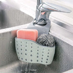 Adjustable Rubber Sink Caddy – Hanging Faucet Basket for Kitchen Organization