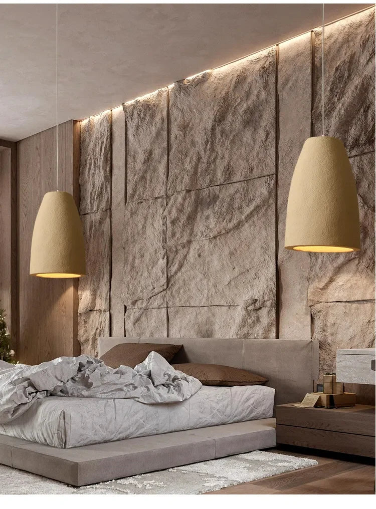 Wabi Sabi LED Chandelier – Modern Minimalist Pendant Light for Dining Room