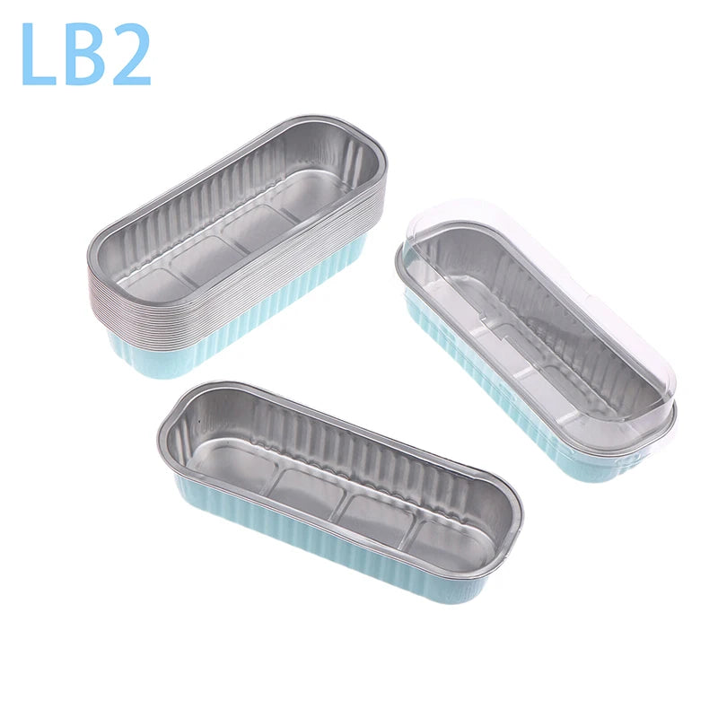 Aluminum Foil Mini Loaf Pans – 6.8oz Rectangular Containers for Home Baking