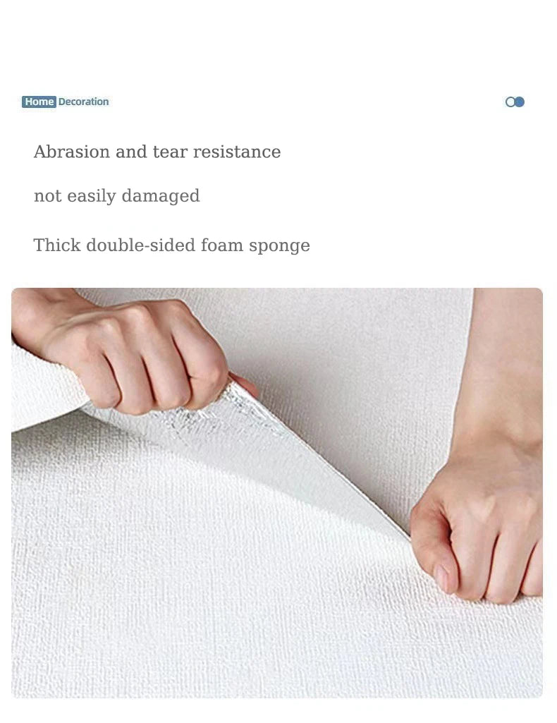 Self-Adhesive PVC Wallpaper – 50cm x 10m Thickened Waterproof Wall Renovation