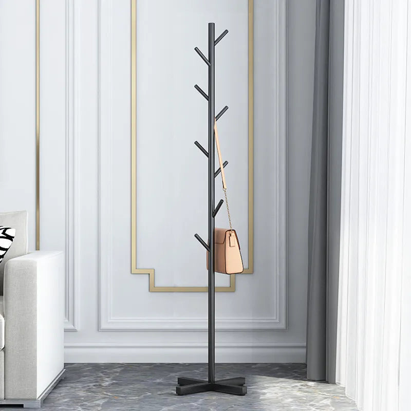 Marble Floor Standing Clothes Rack – Minimalist Bedroom Coat Storage