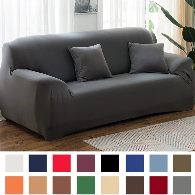 Stretch Milk Silk Sofa Cover – Fitted Couch Slipcover for Living Room Furniture