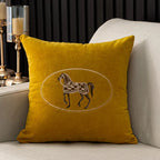 Embroidered Horse Cushion Cover – 45cm Decorative Pillow Case for Home Sofa