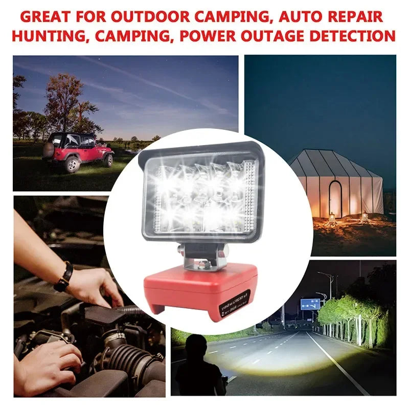3 Inch LED Work Light – Portable Cordless Spotlight for Power Tool Batteries