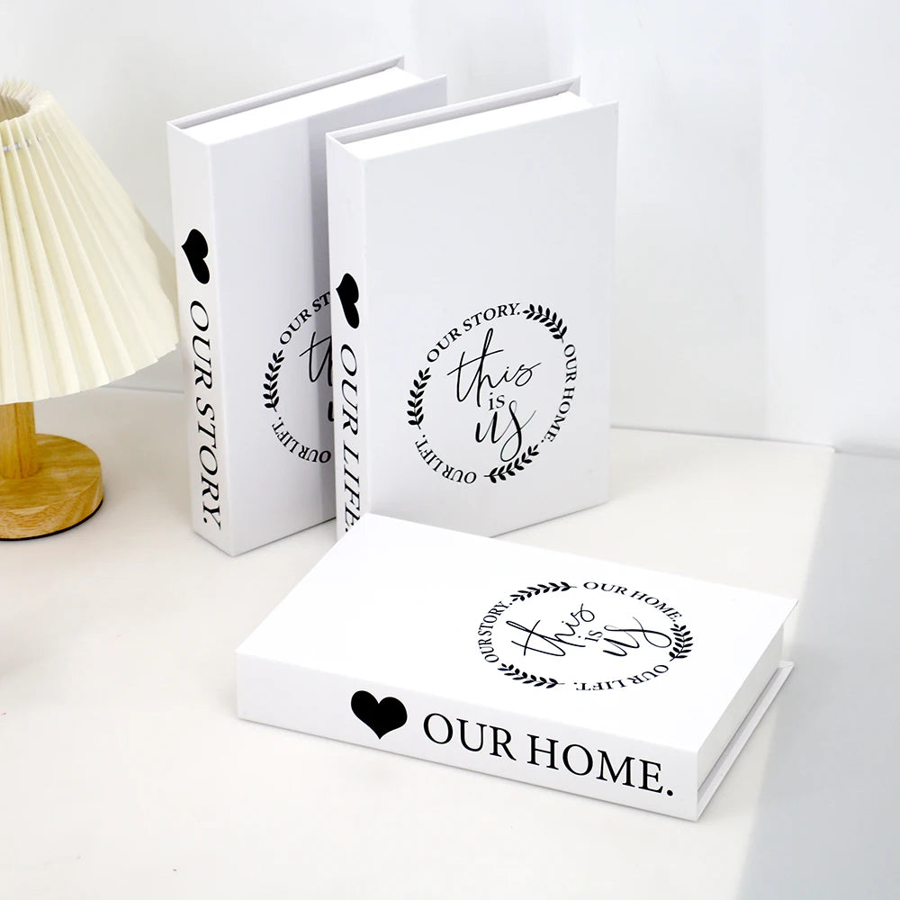 Decorative Simulation Books – Modern White Faux Props for Home Decor