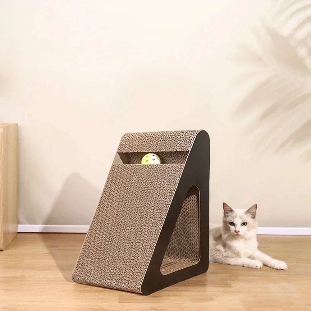 Cardboard Cat Scratcher – Triangle Climbing Frame for Pet Claw Training