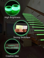 3m Fluorescent Luminous Tape – Glow in the Dark Safety Strip for Home Stairs
