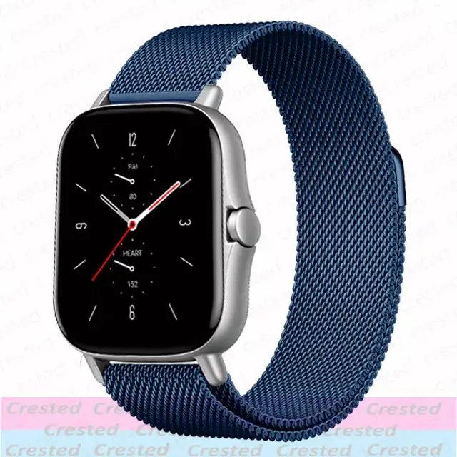 Milanese Stainless Steel Watch Band – 20mm 22mm Strap for Amazfit Smartwatches