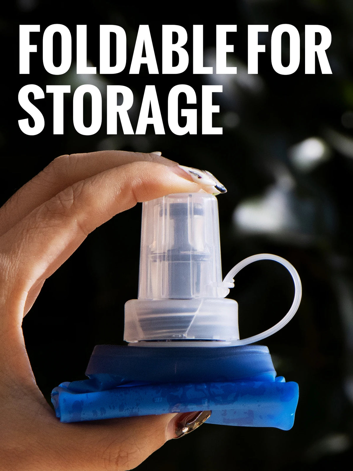 Collapsible TPU Soft Flask – BPA-Free Folding Water Bottle for Hiking and Running