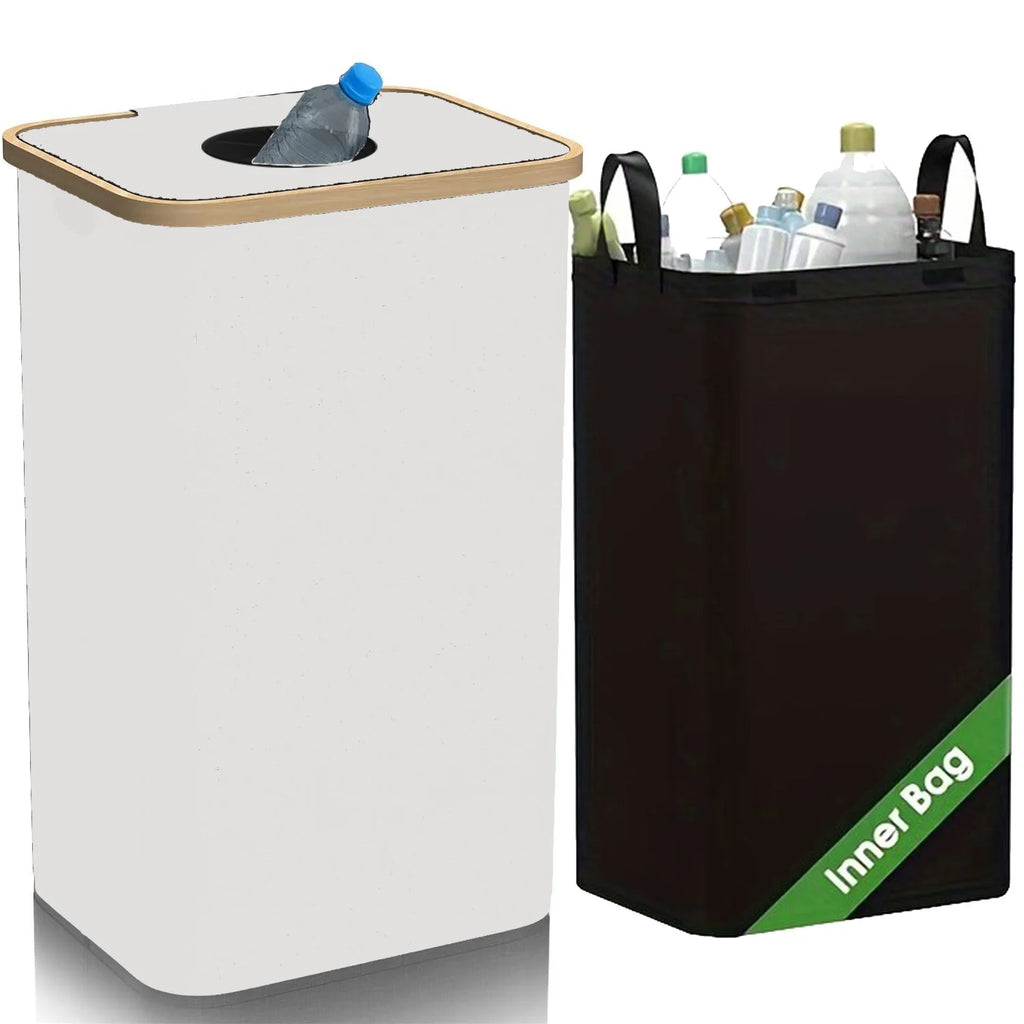 100L Kitchen Recycling Bin – Removable Tote Bags for Waste Sorting