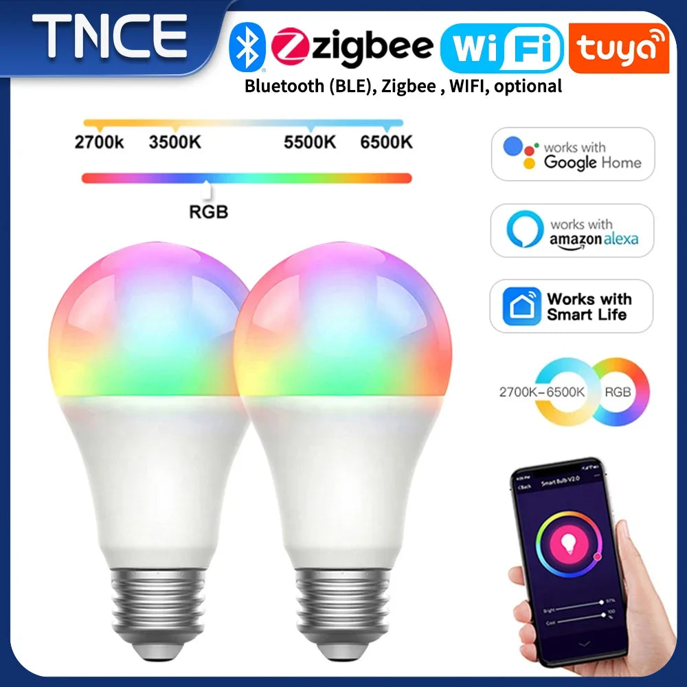 Smart LED Light Bulb – RGB Dimmable WiFi Lamp for Home Automation