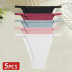 Cotton Low Rise Briefs – Metal Ring Hollow Panties for Women M-2XL