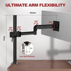 Adjustable Single Monitor Stand – 17 to 32 Inch Desktop Mount for PC Setup