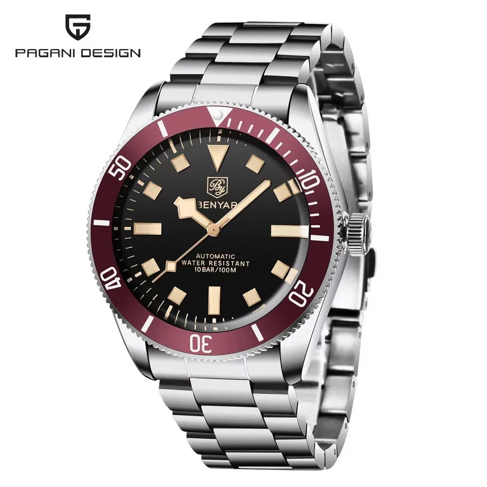 Automatic Mechanical Wristwatch – Stainless Steel for Business Men
