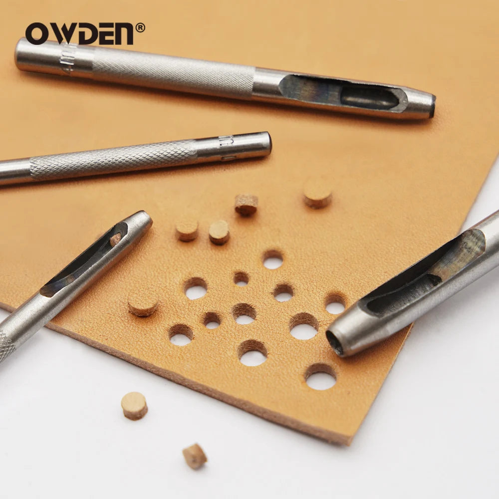 Steel Hollow Leather Punch Tool Set – Sharp Hole Cutters for Watch Belts