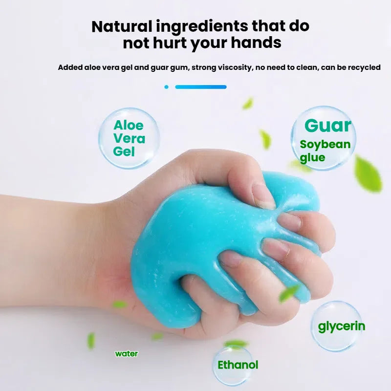Car Cleaning Gel – Dust Removal Slime for Automobile Air Vents and Keyboards