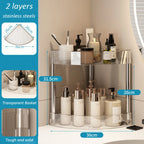 Multi-Layer Bathroom Storage Trolley – Transparent Space-Saving Rack for Home Organization