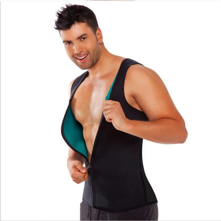 Men's Sauna Tank Top – Compression Body Shaper for Gym Weight Loss