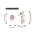 Floral PVC Wall Decal – Removable Waterproof Sticker for Home Decor