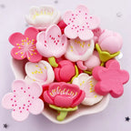 Resin Cherry Blossom Flatbacks – Colorful DIY Stones for Scrapbook Crafts