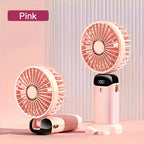 Portable Mini Handheld Fan – Rechargeable LED USB Cooler for Desk and Travel