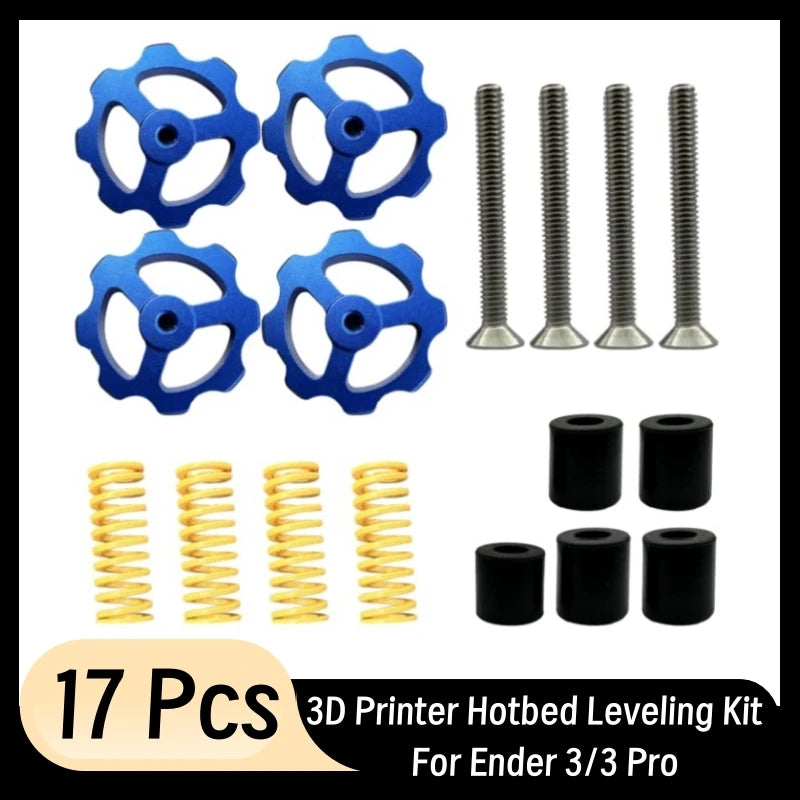 3D Printer Bed Leveling Kit – Spring and Nut Set for Ender 3 and CR-10