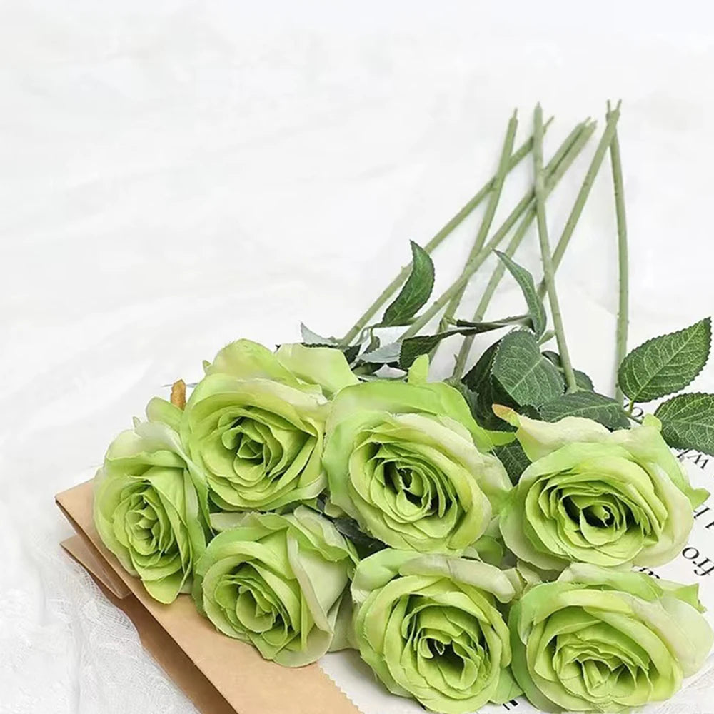 Artificial Silk Rose – Realistic Floral Decor for Weddings and Home Gifts
