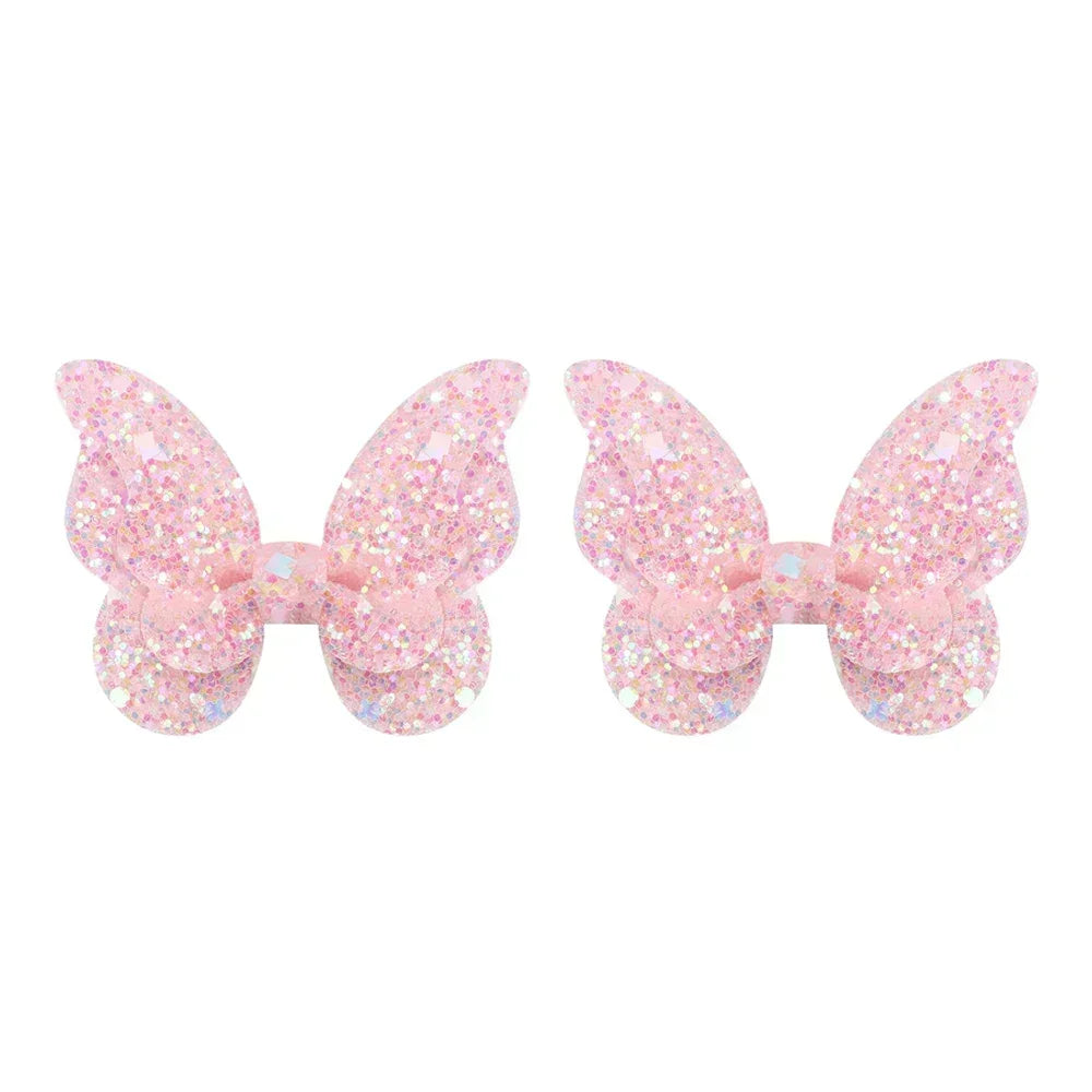 Sequined Butterfly Hair Clips – Cute Decorative Bows for Toddler Hairstyles