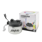 Airbrush Cleaning Pot with Holder and Needle Tool Kit for Spray Guns