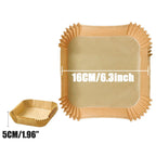 Square Air Fryer Paper Liners – 23cm Non-stick Parchment for Cooking and Baking