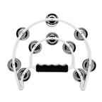 Half-Moon Tambourine – Double Row Metal Jingles for Musical Performances