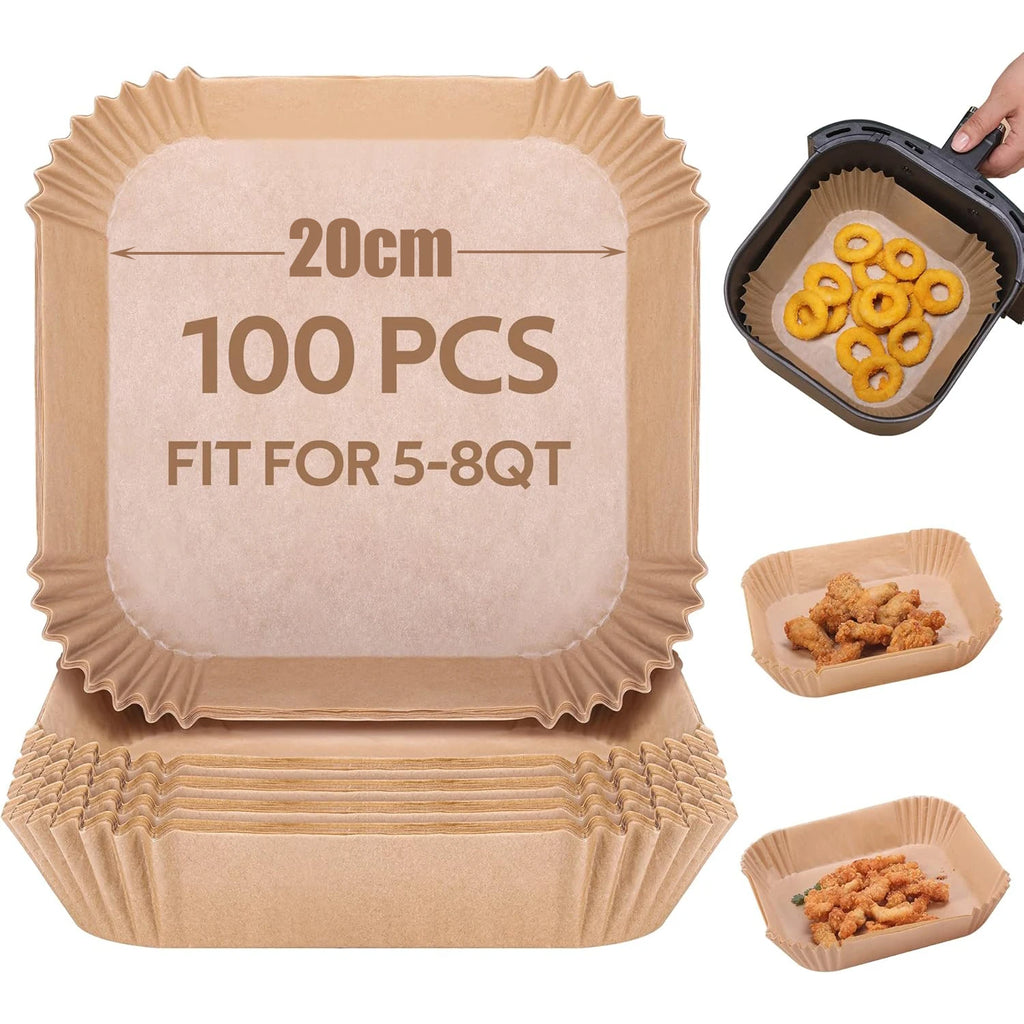 Disposable Air Fryer Parchment Liners – 9 Inch Nonstick Paper for Baking