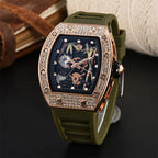 Bamboo Hollow Dial Quartz Watch – Fashionable Wooden Wristwatch for Men