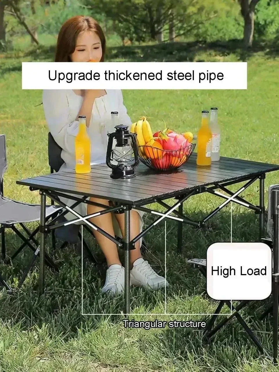 Aluminum Folding Camping Table – Lightweight Portable Desk for Picnics