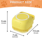Silicone Pet Bath Brush – Shampoo Dispenser for Dog and Cat Grooming