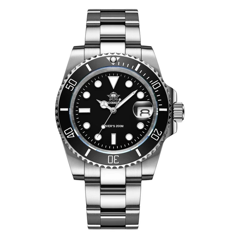 ADDIESDIVE Quartz Dive Watch – Stainless Steel Ceramic Bezel for Scuba Diving